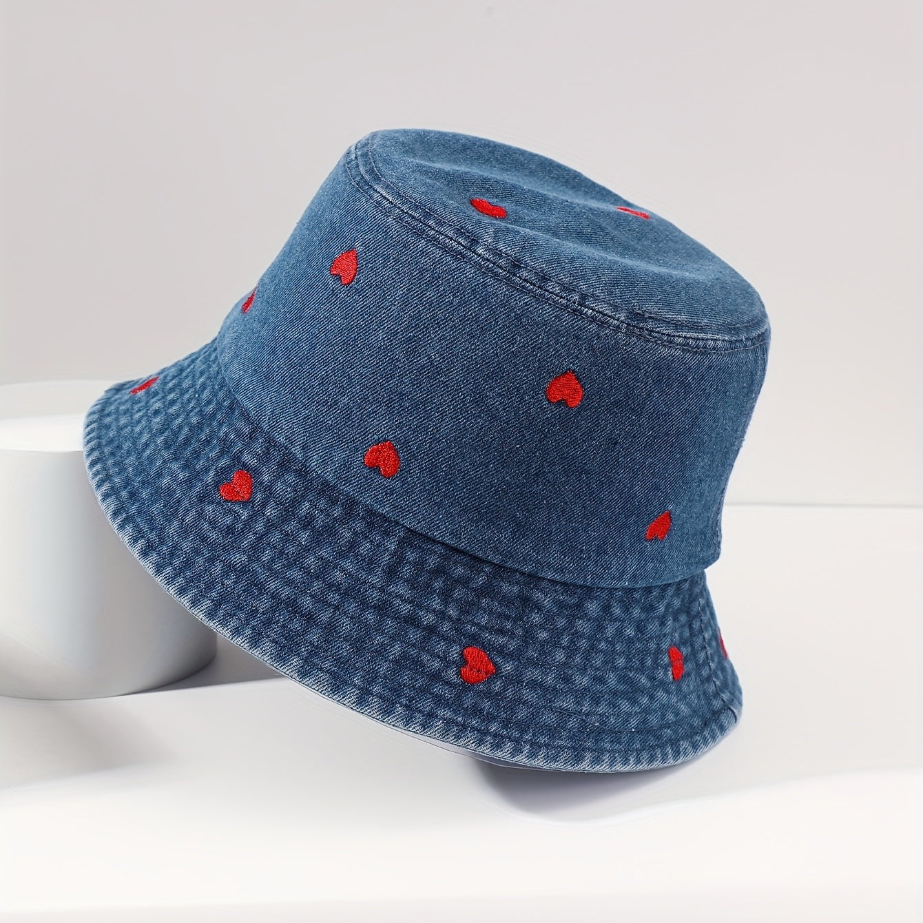 Men's Love Embroidery Sun Hat Fisherman Hat