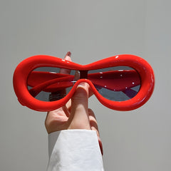 Oval Frame Sunglasses Thick Frame Sun Glasses