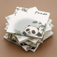 5pcs Panda Painting Sticky Notes - Cute Cartoon Notepads for Students