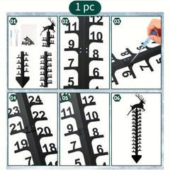 Creative Elk Metal Snow Gauge Large Iron Snow Measuring Ruler