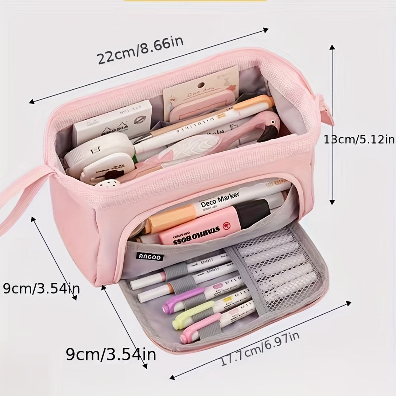 Large Capacity Pencil Case for Students Middle High School Office Supplies