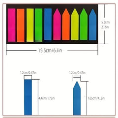 4pcs Arrow Head Transparent Index Sticky Note 10 Kinds Per 200 Labels