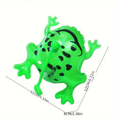 6pcs Mini Inflatable Frog Toys Animal Ornaments Decorative Balloons
