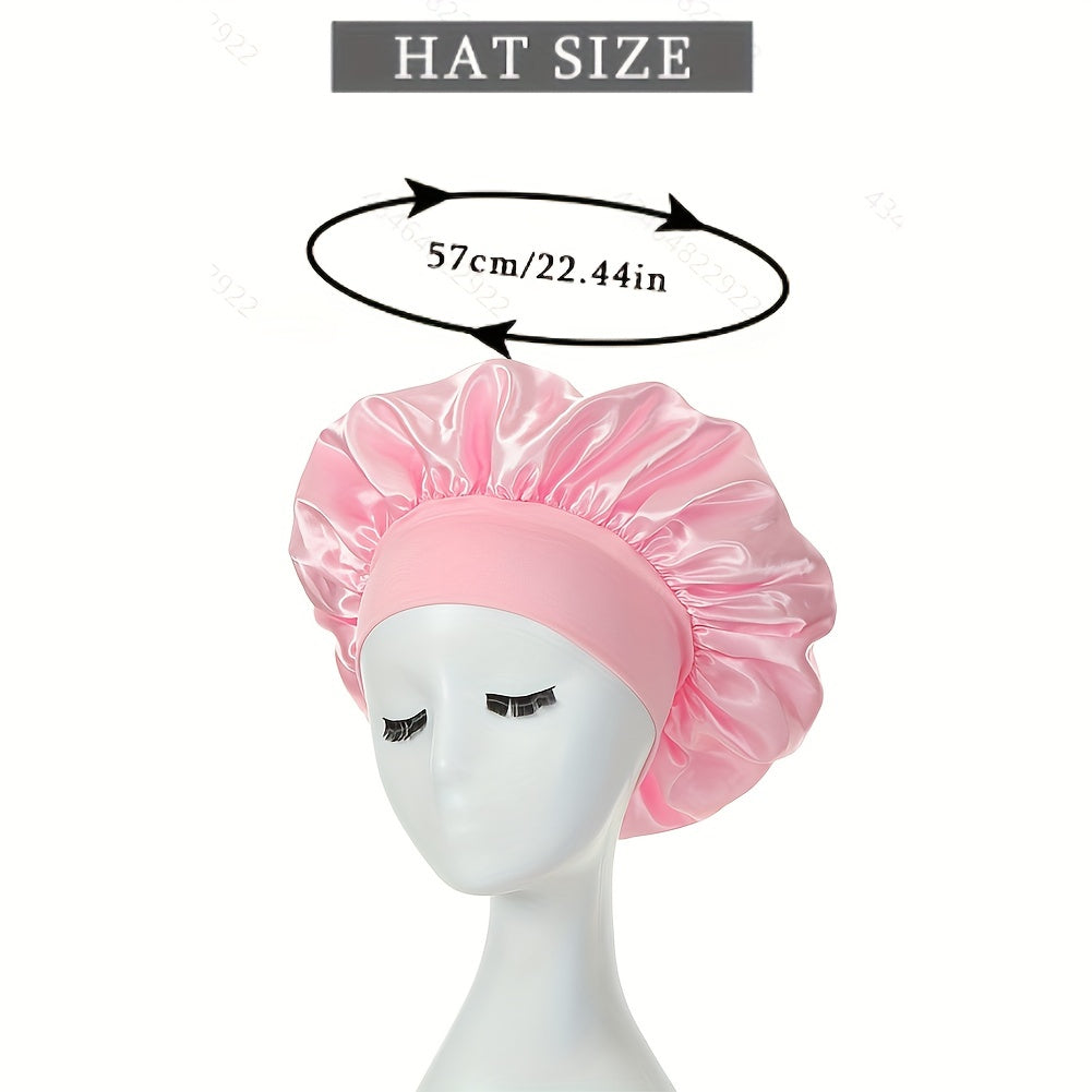 Wide Brim Satin Hair Hat Bonnet Headwear