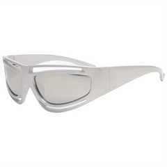 Y2K Wrap Around Sports Sunglasses UV400 Sun Shades for Outdoor Activities