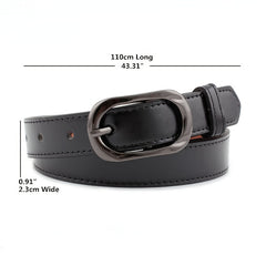 Women Microfiber/Pu Leather Thin Belt Pin Buckle Casual Style