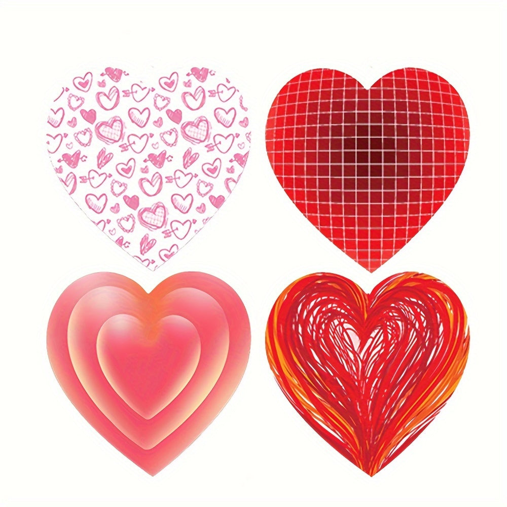 500pcs Heart Shape Stickers Birthday Party Seal Labels Self-adhesive Label