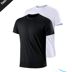2pcs Men's Quick drying Running Fitness Sportswear Compression T Shirt