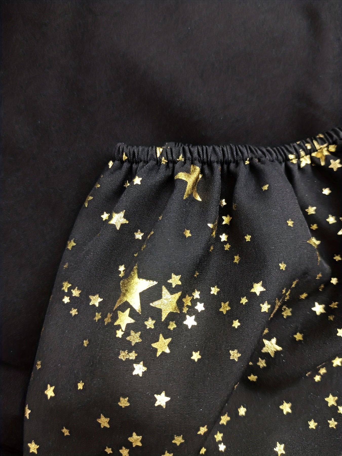  V-Neck Golden Star Print Dress