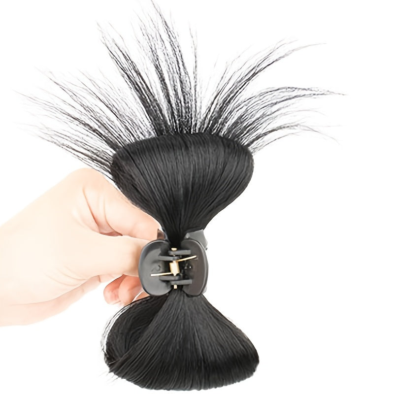 Feather Shuttlecock Hair Bun Clip Synthetic Fiber Hair Extensions