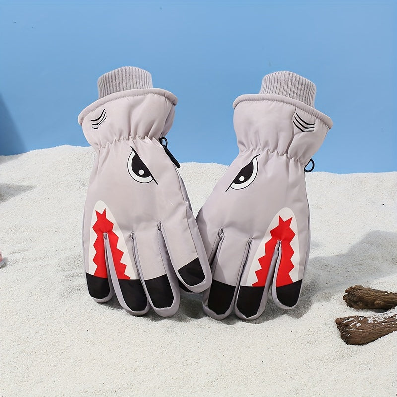 Kids Skiing & Snowboarding Gloves - Waterproof & Warm Winter Gloves