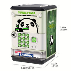 Kids Panda Piggy Bank with Password Safe Fingerprint Unlock