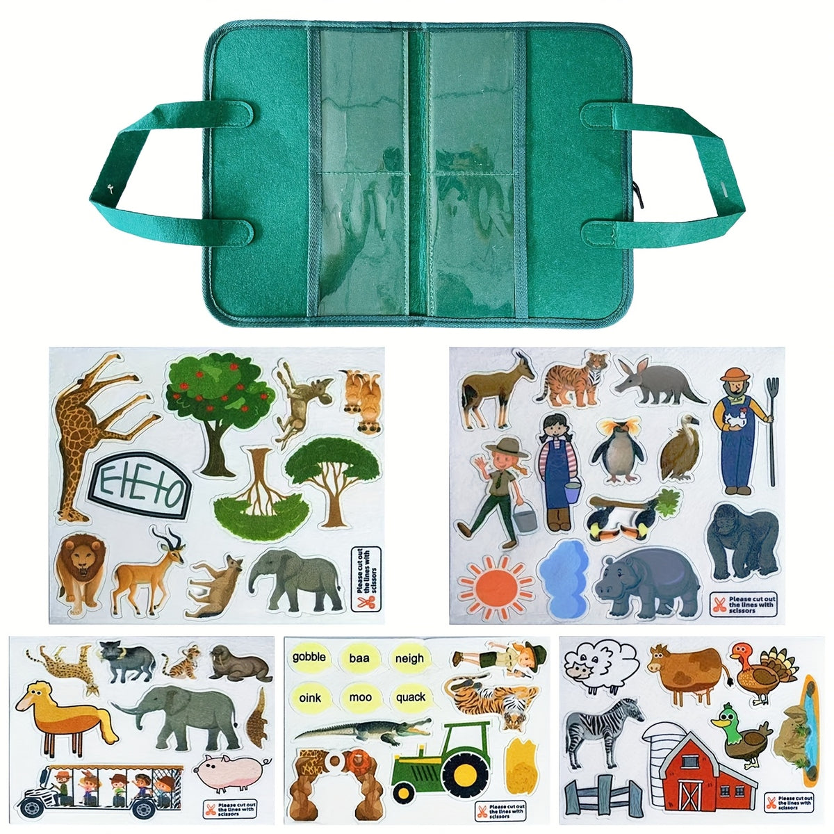 Farm Animal Storyboard Set for Kids - Flannel Toy for Early Learning