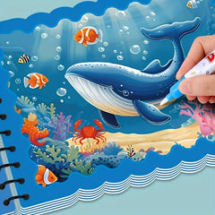 Magic Water Painting Book Pumpkin House with Random Pen