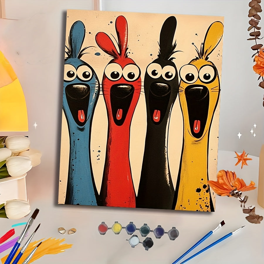 1pc DIY Painting & Number Kit Surprise Four for Beginners Ideal Collection