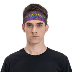Rainbow Breathable Headband for Sport & Casual Outfits