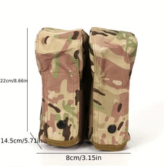 Military Camo Molle Double AK Magazine Pouch for Outdoor Adventures