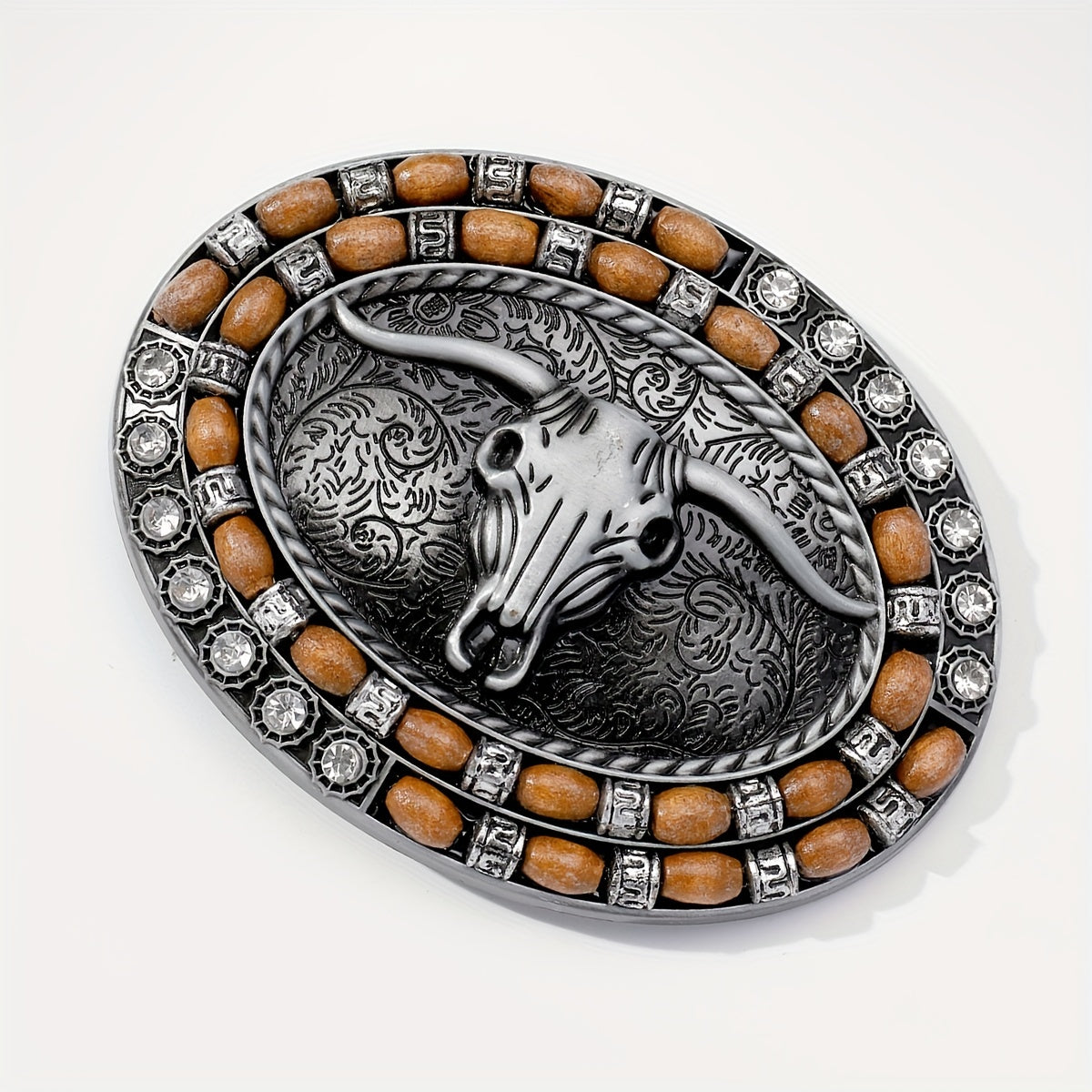 Boho Bull Head Belt Buckle Women Men Western Cowgirl Leather Waistband DIY