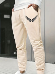 Wings Print Men's Drawstring Sweatpants Casual Jogger Pants