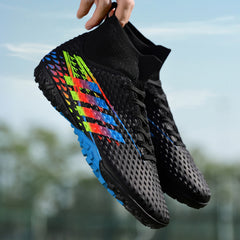 High Top Turf Football Boots Anti-Skid TF Soccer Cleats