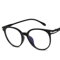 Clear Lens Glasses For Women Men Cat Eye Round PC Frame Eyeglasses