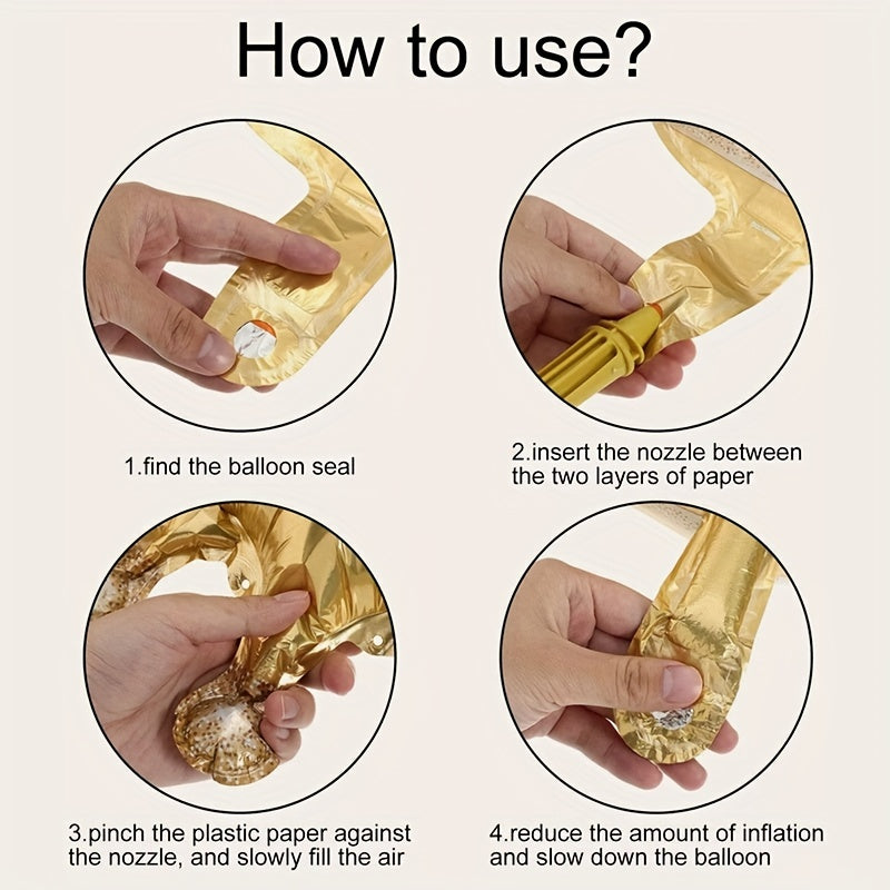 8pcs Golden Small Crown Balloons Kit For Party Decorations