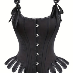 Hourglass Tank Corset Bustier Tummy Control Lace Up Body Shaper