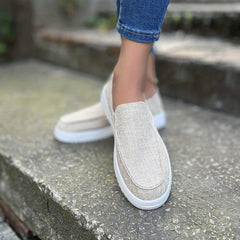 Women's Solid Flat Slip On Lightweight Shoes