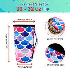 Reusable Coffee Cup Sleeve Insulated Keeps Drinks Hot Or Cold Fits 30oz Cups