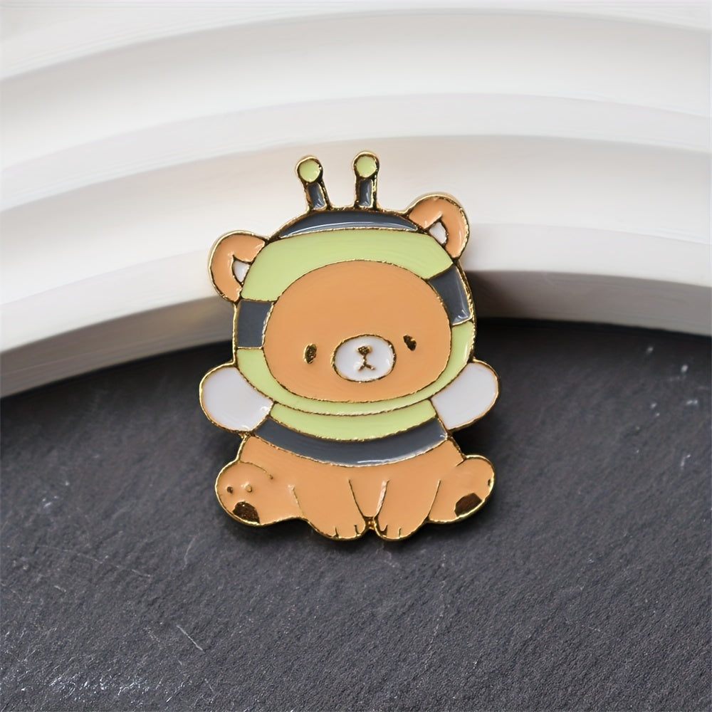 Anime Bear Novelty Brooch For Men
