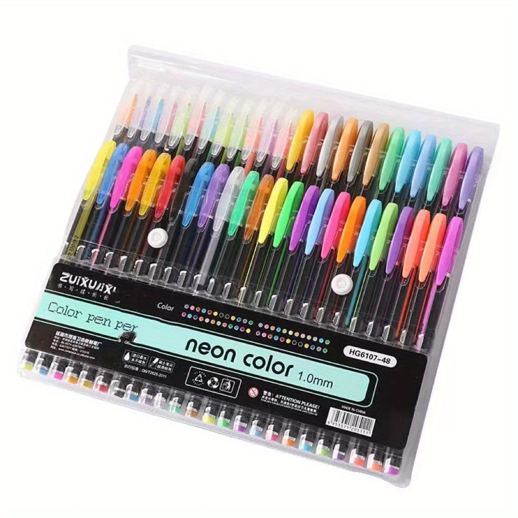 Gelmushta Gel Pens 60 Colors Set Adult Coloring Books Drawing