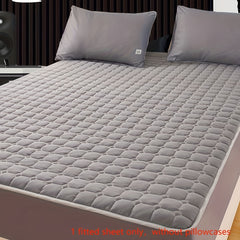 Soft Thick Cotton Fitted Sheet with Deep Pocket for Bedroom Guest Room