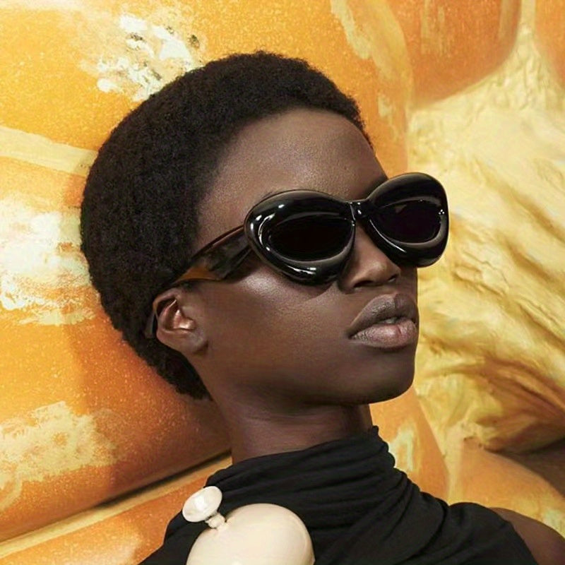 Y2K Inflated Cat Eye Sunglasses For Women Men UV400