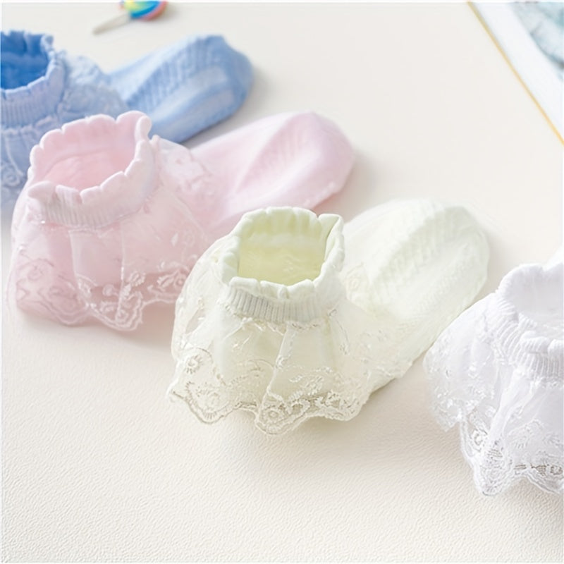 Kids Lace Socks Girls Cotton Mesh Princess Short Socks