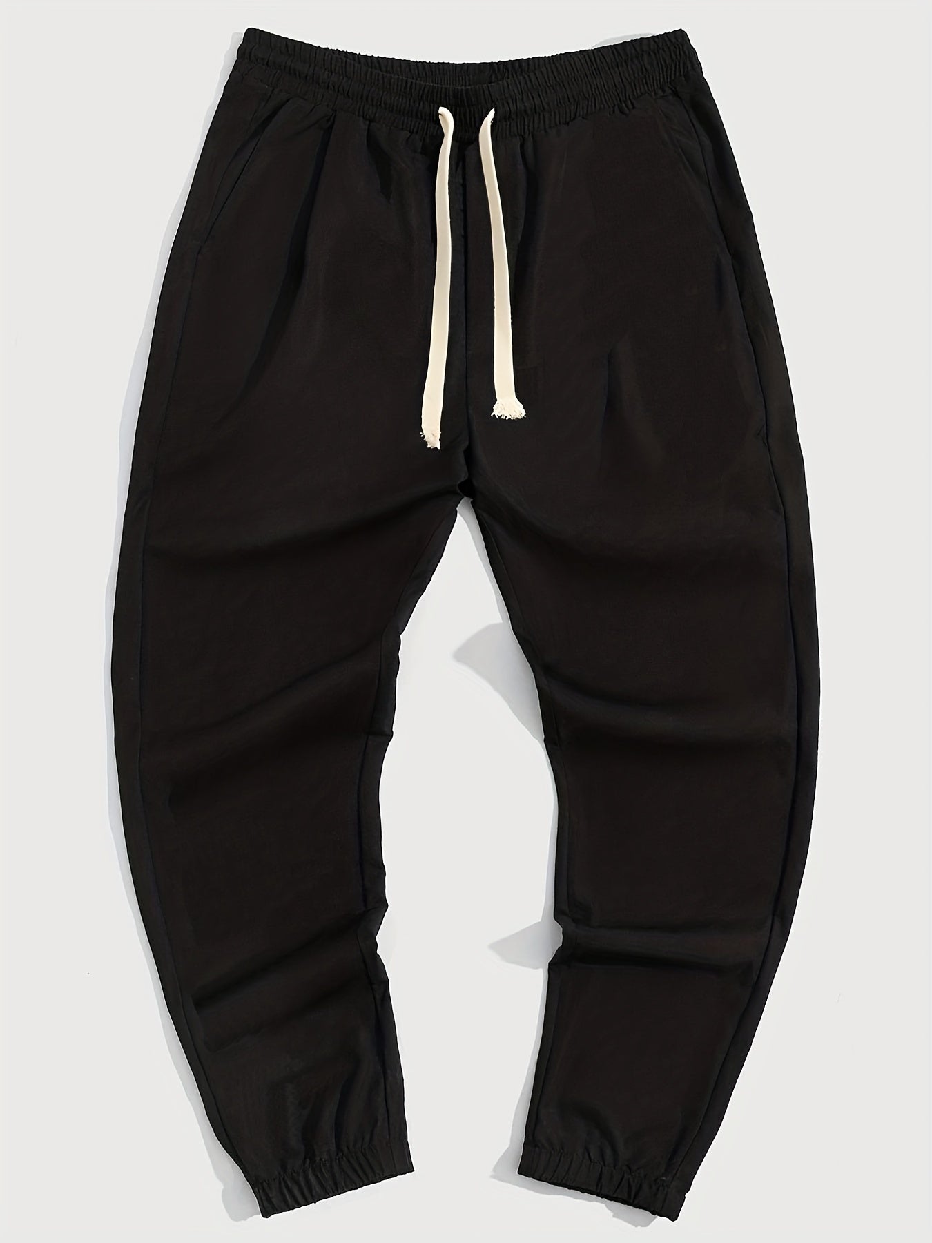 Blackletter Print Drawstring Sweatpants Loose Fit Pants Men's Joggers