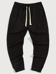 Blackletter Print Drawstring Sweatpants Loose Fit Pants Men's Joggers
