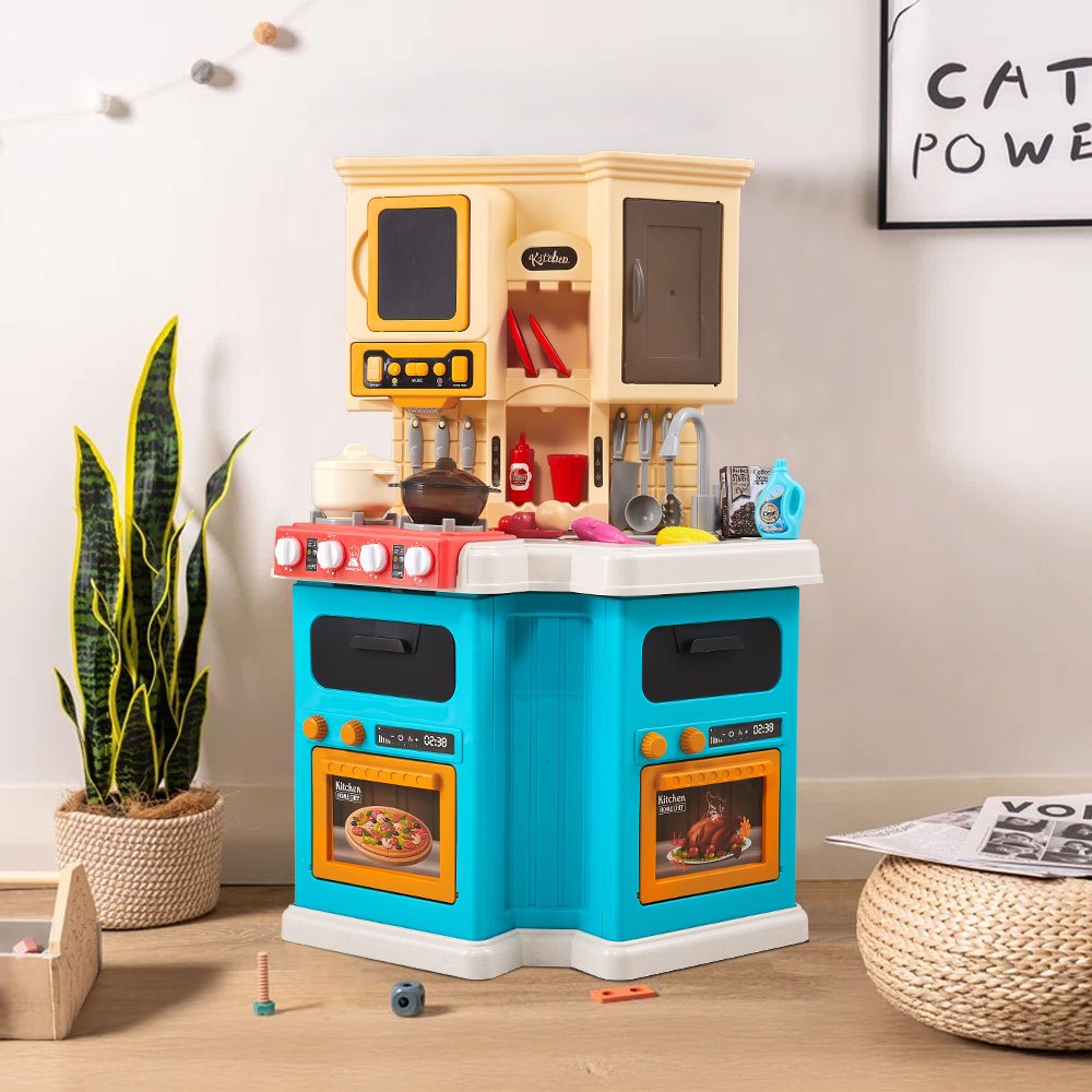 Children's Kitchen Playset Pretend Food Toy Accessories Set Play Sink & Stove