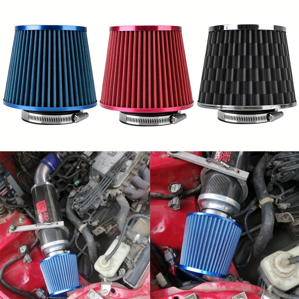 High Flow Cold Air Intake Filter 7.3in Cone Induction Kit