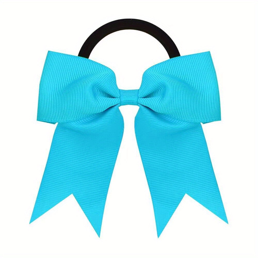 Large Bow Hair Tie For Kids Toddlers Girls Solid Hair Rope Elastic Hair Accessor