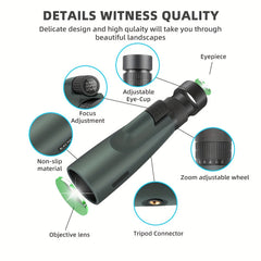 High Power Bifocal Prism Monocular for Hiking Bird Sightseeing