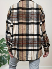  Plaid Print Long Sleeve Button Up Shirt Top