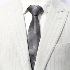 Men's Striped Plaid Suit Fabric Tie
