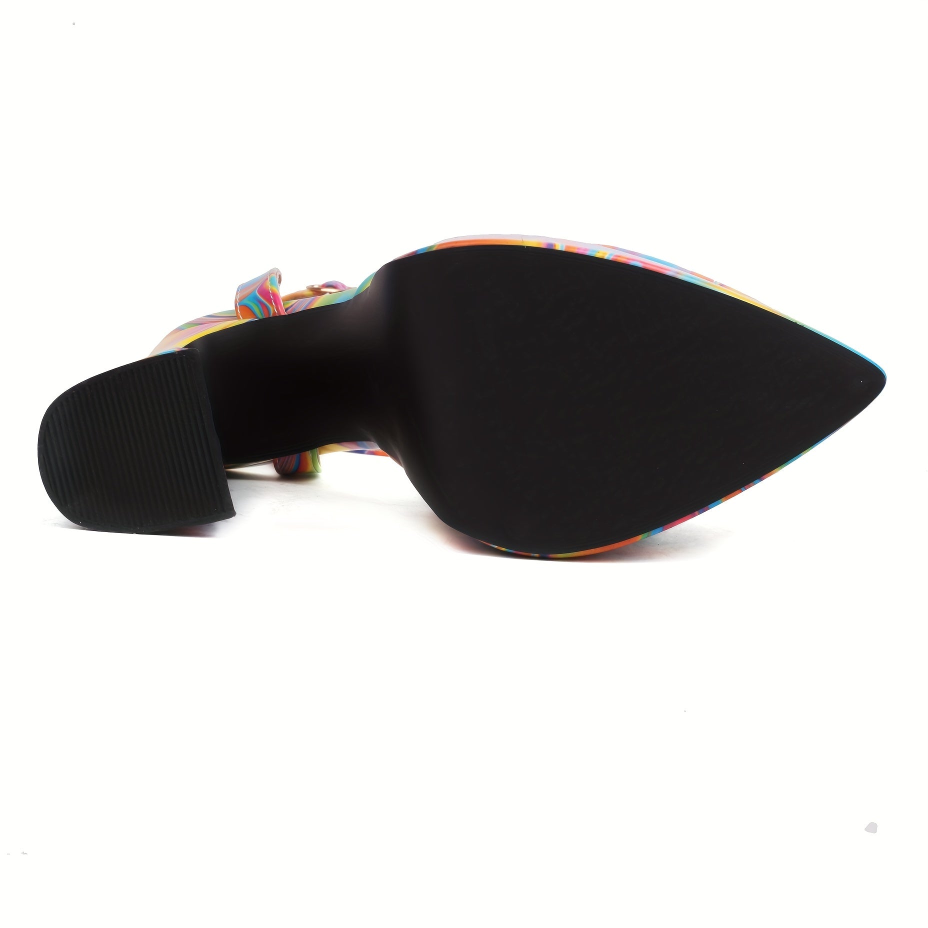 Women's Sexy Block Heels Point Toe Platform Pumps