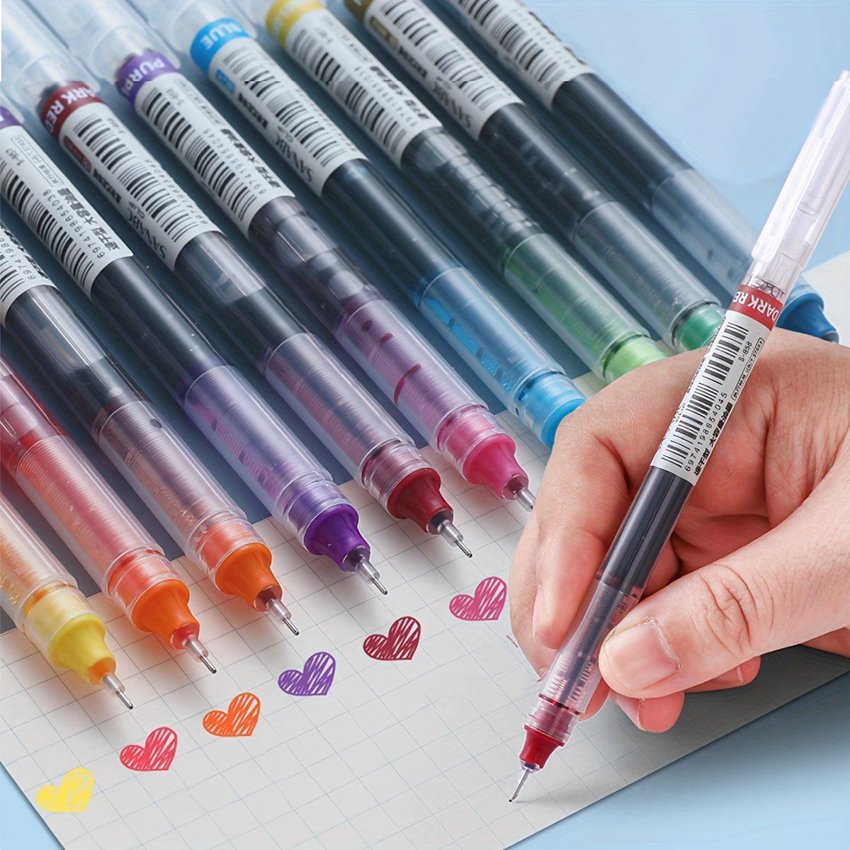 10 Quick Drying Neutral Ballpoint Pens 0.5mm Carbon Pens