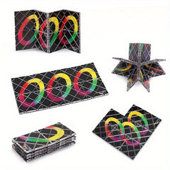 Magic Folding Puzzle Cube 18 8 Sided Illusion Brain Teaser for Birthdays
