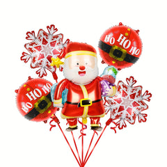 Santa Claus Christmas Decoration Set with Foil Balloons