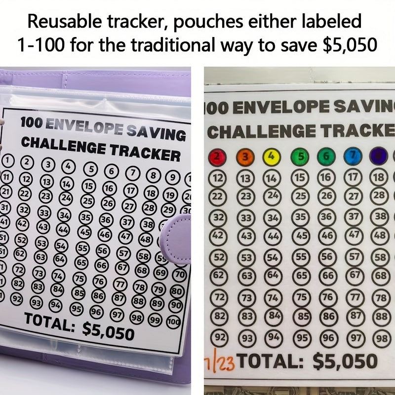 100 Envelope Challenge Binder Budget Planner