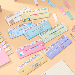 120pcs Cartoon Animal Row Station Sticky Notes Girl Heart Index Stickers