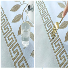 Poly Tablecloth String Of Rose Pattern Rice PVC Waterproof Tablecover