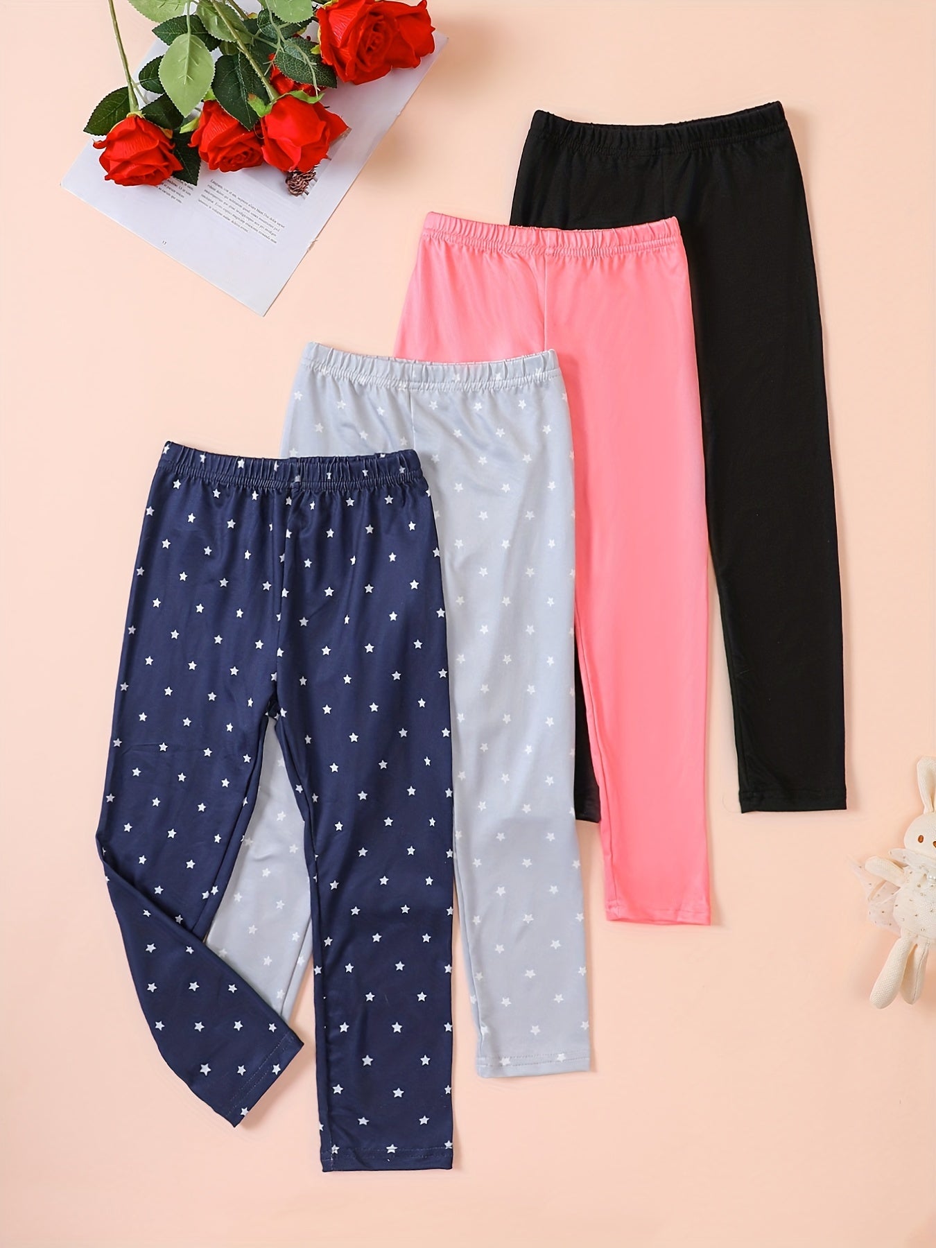 4pcs Girls Comfortable Leggings Under Layer Pants Kids Summer Clothes